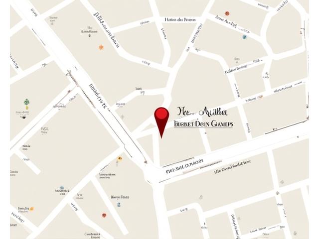 Illustration vectorielle d'un plan de Paris centrée sur le 1er arrondissement, avec l'adresse de Chemin Serein mise en évidence. Style élégant et épuré.